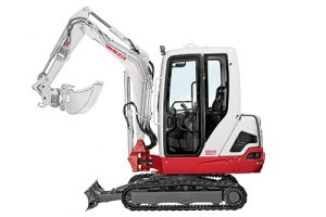 Der Minibagger Takeuchi TB225 zum Verleih.