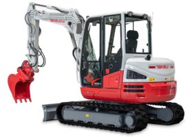 Unser Minibagger Takeuchi TB250 im Verleih.