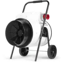 Der Heizlüfter freigestellt ist von der Seite fotografiert