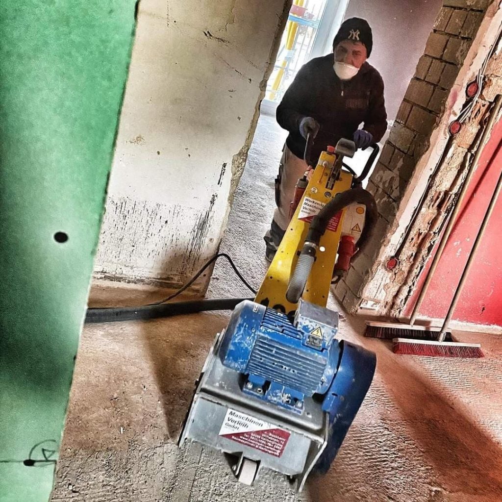 Betonfräse groß Betonbearbeitung, Hausbodenbearbeitung einfach und